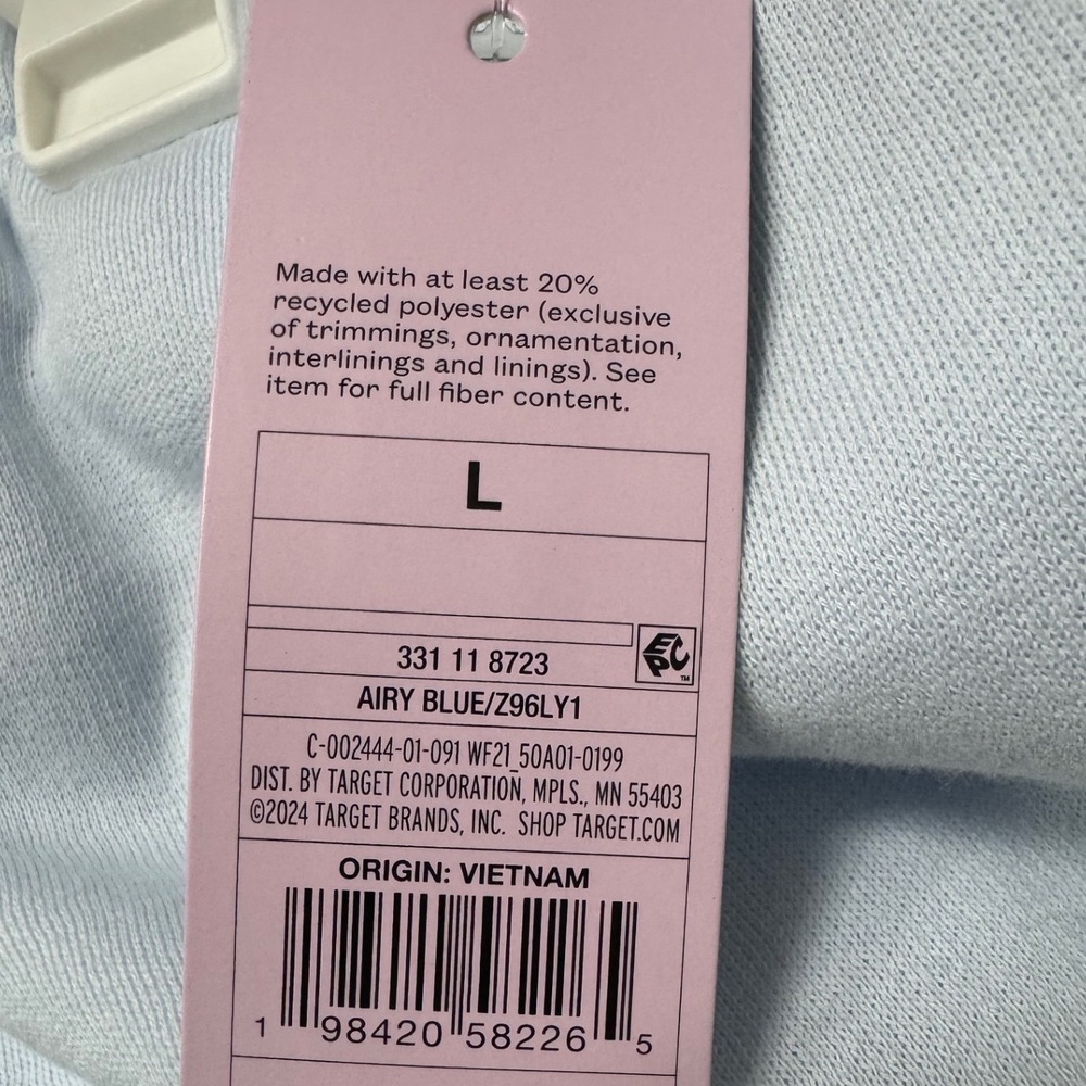 Wild Fable Womens Airy Blue Fleece Sweat Shorts High Rise Elastic Waist Large - Picture 3 of 5